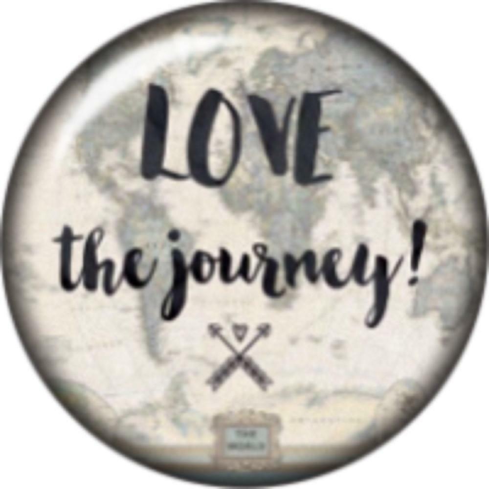 Snap Button Love The Journey 18mm Cabochon Chunk Charm