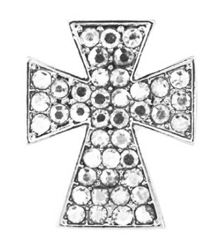 Body Accentz Snap Button Crystal Cross Interchangable Jewelry 18mm