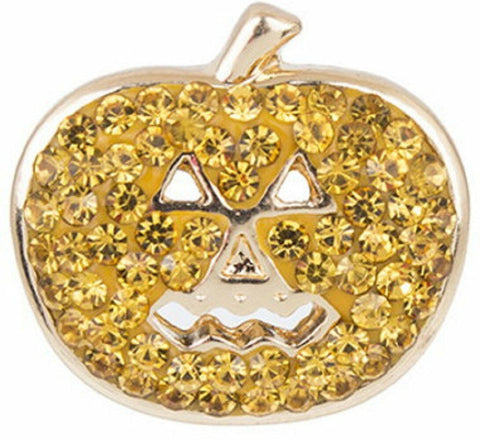 Body Accentz Snap Button Crystal Jack o Lantern Halloween Pumpkin Interchangable