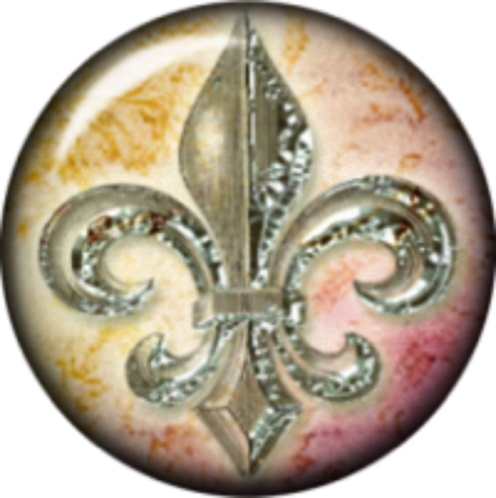 Snap Button Fleur de lis 18mm Cabochon Chunk Charm