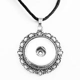 Necklace Pendant moon flower tree cross Vintage 18mm snap button jewelry