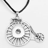 Necklace Pendant moon flower tree cross Vintage 18mm snap button jewelry