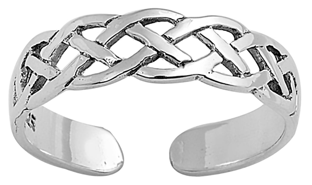 .925 Sterling Silver Toe Ring -    Celtic Design