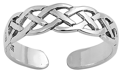 .925 Sterling Silver Toe Ring -    Celtic Design