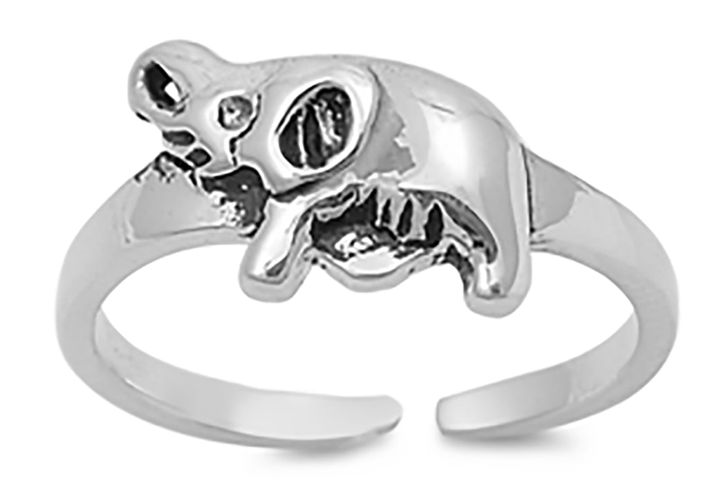 .925 Sterling Silver Toe Ring -    Elephant