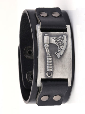 Jewelry Slavic Perun Axe Charm Bracelet Men Punk Leather Amulet Perun  Wrap Wristband Bangle