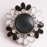 18mm  flower  crystal Metal Snap button jewelry Flower crystal