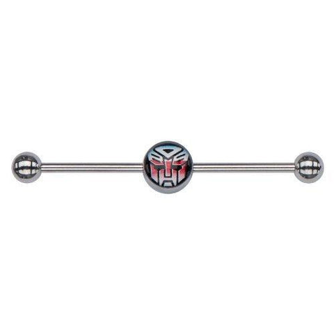 Industrial bar 316L Surgical 14g 38mm-1-1/2'' Industrial Barbell with Autobot