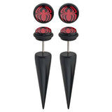 Body Accentz� Earrings Rings Fake Spider Man Taper Cheater Plug 18 gauge - Sold as a pair Spiderman Tapers