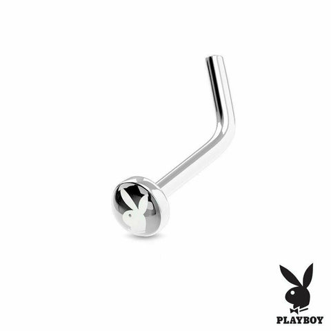 Officially Licensed Playboy Bunny Nose Ring L-Bend 20g 316L Surgical Steel
