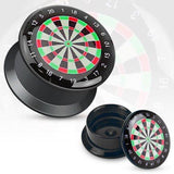 Earrings Ring Black UV Screw Fit Plug with Hollow Classic Dart Board Sold as ...