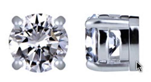 Earrings Rings Magnetic CZ prong set Stainless Steel Sold as a pair