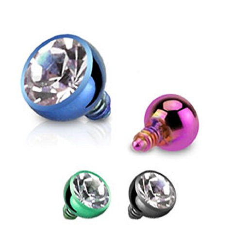 Dermal Tops Titanium IP Internally Threaded Press Fit Round Assorted Package Set of 5