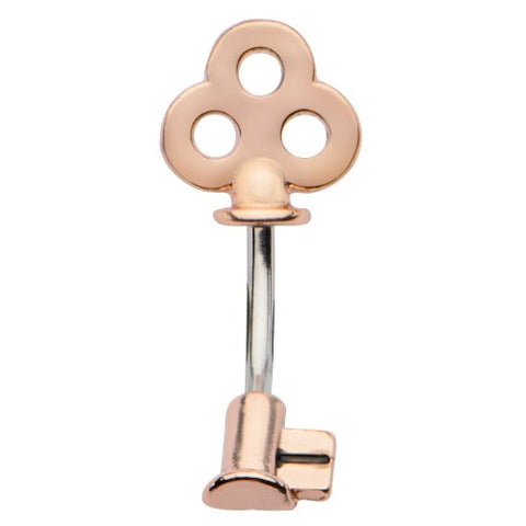 Belly Button Ring Navel In N out Split Skeleton Key 316L 14 gauge