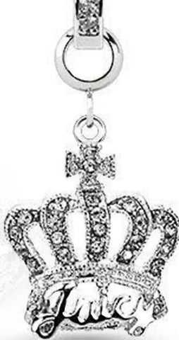Add-On Charm Multi Clear Gem Crown Dangle Charm for Navel Rings, Dermal Anchors Labret cz top not included