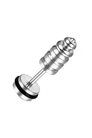316L Surgical Steel Fake Plug with Round Screw 16 Gauge