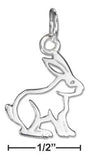 STERLING SILVER SILHOUETTE OF RABBIT CHARM [Jewelry]