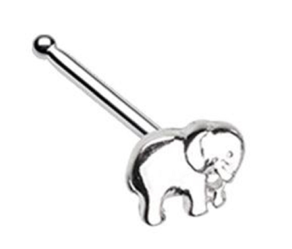 Nose Ring Stud Elephant   Shape  top 316L Surgical Steel bone