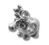 STERLING SILVER Spacer Moose BEAD 3.8 MM HOLE