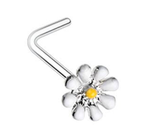 Nose Ring Stud Flower Daisy top 316L Surgical Steel Stud