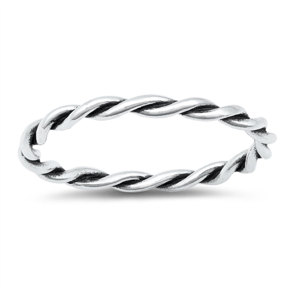 Body Accentz .925 Sterling Silver Twisted Band (8)