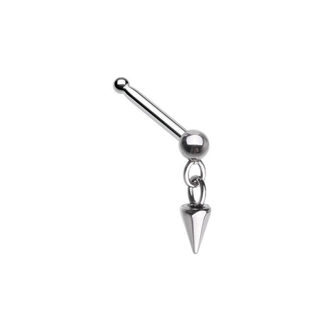 Nose Ring Stud Ball & Chain Spike Dangle Spike 316L surgical steel
