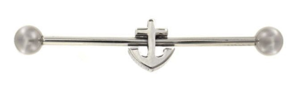 IndustriaL 316L Surgical Steel Anchor Barbell 14 gauge 1 1/2