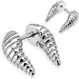 Body Accentz&reg; Earrings Rings 316L Surgical Steel Goat Horns Fake Tapers F...