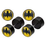 Body Accentz&trade; Earrings Rings Fake Batman Cheater Plug 16 gauge - Sold as a pair