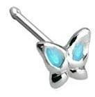 Body Accentz 20GA .925 Sterling Silver Nose Stud with 3mm Butterfly