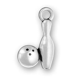 STERLING SILVER BOWLING PIN AND BOWLING BALL CHARM [Jewelry]