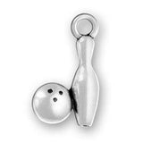 STERLING SILVER BOWLING PIN AND BOWLING BALL CHARM [Jewelry]