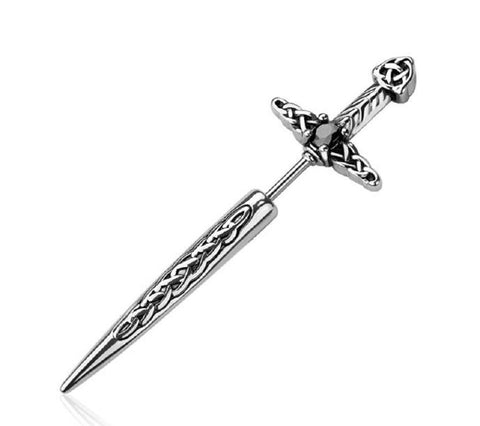Tragus Trinity Sword 316L Surgical Steel Cartilage, Barbell