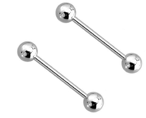 Nipple Ring bar 316L Surgical Steel barbell Sold as a pair 1''