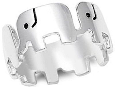 Sterling Silver Ring -   - Lucky Elephants [10]