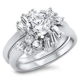 STERLING SILVER RING Wedding Ring Sets Engagement [9]