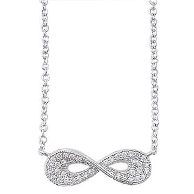 Necklaces   Silver italian Necklace - Infinity CZ