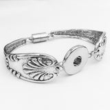 7 Style 18mm flower feathers Retro snap button bracelet for women  18mm braceletflower snaps