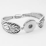 Snap Button Bracelet  | Women Snap Button Bracelets - 18mm Flower