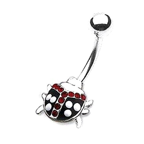 Belly Button Ring Navel Ladybug Body Jewelry 14g Lady Bug