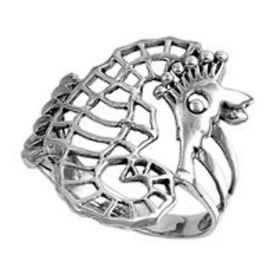 Sterling Silver Seahorse Ring