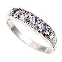 Sterling Silver CZ Lavender pinky ring [1]