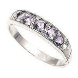 Sterling Silver CZ Lavender pinky ring [1]