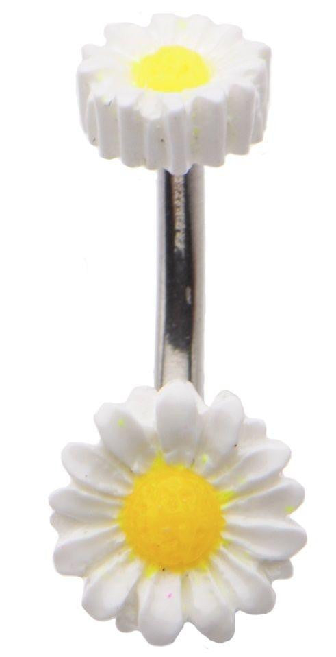 Belly Button Ring Navel In N Out Split Flower 316L surgical steel 14 Gauge