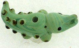 Alligator Crocodile Lampwork Bead (12x32mm) Lot of 4 beads [Office Product]