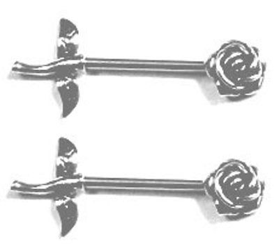 Nipple Ring Long Stem Rose Sold as a pair