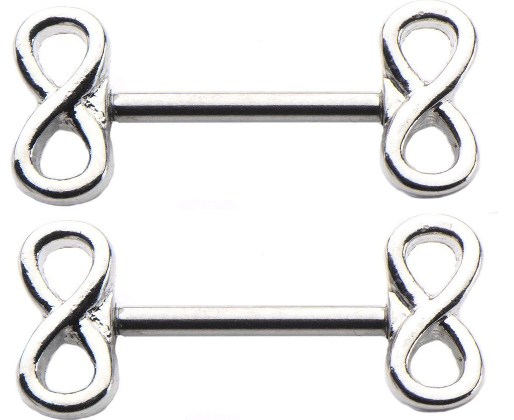 Nipple Ring Bars 2 pc 14g 9/16  Infinity Knot Sign barbell
