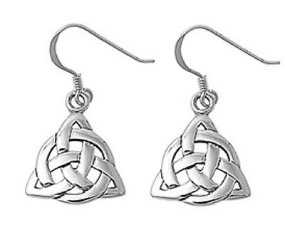 Sterling Silver Triangular Celtic dangle French wire