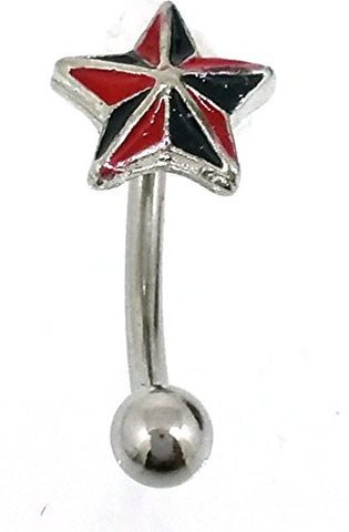EyeBrow Ring Star 16g curved Body Accentz&reg;