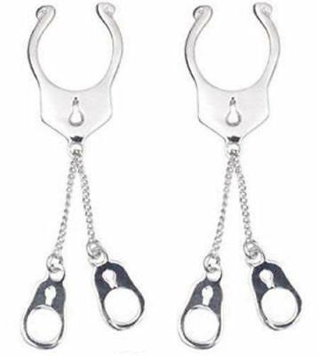 Nipple Rings non pierce pair Non-Piercing Clip On Nipple Ring Handcuffs Pair